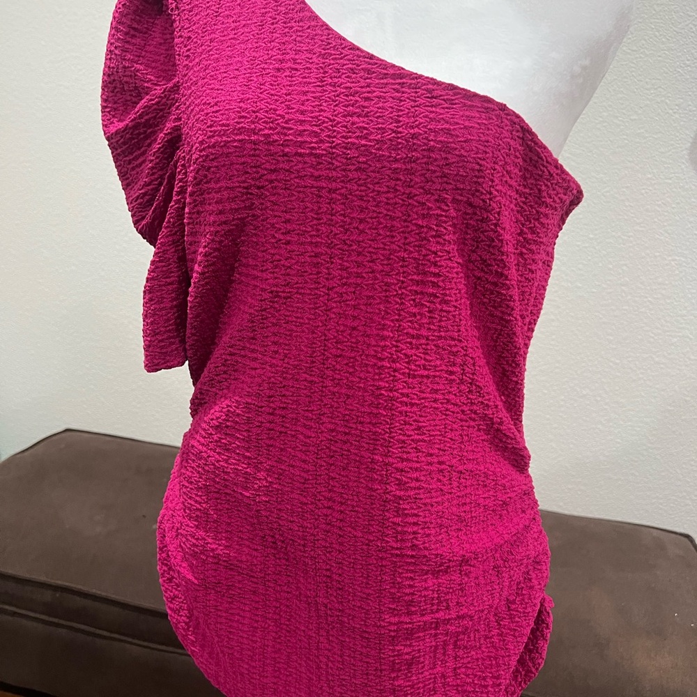 INC International Concepts Pink One-Shoulder Blouse